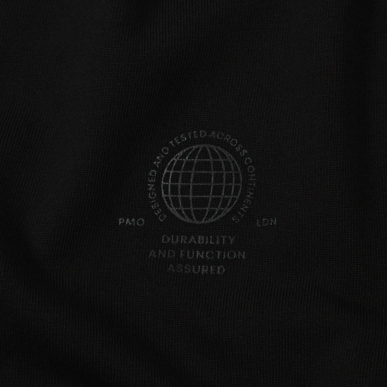 Purple Mountain Observatory Tonal Logo S/S Tee Black