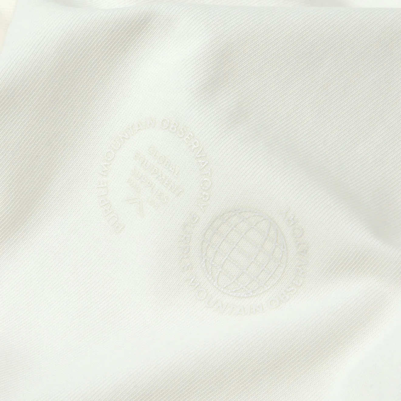 Purple Mountain Observatory Tonal Logo S/S Tee White