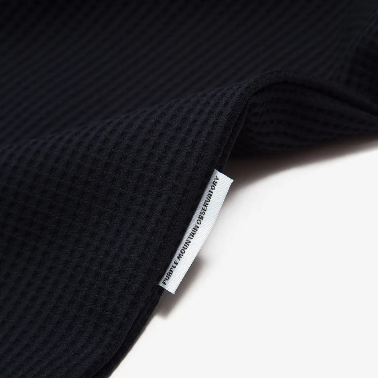 Purple Mountain Observatory Waffle L/S Tee Black