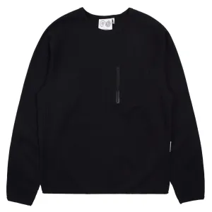 Purple Mountain Observatory Waffle L/S Tee Black