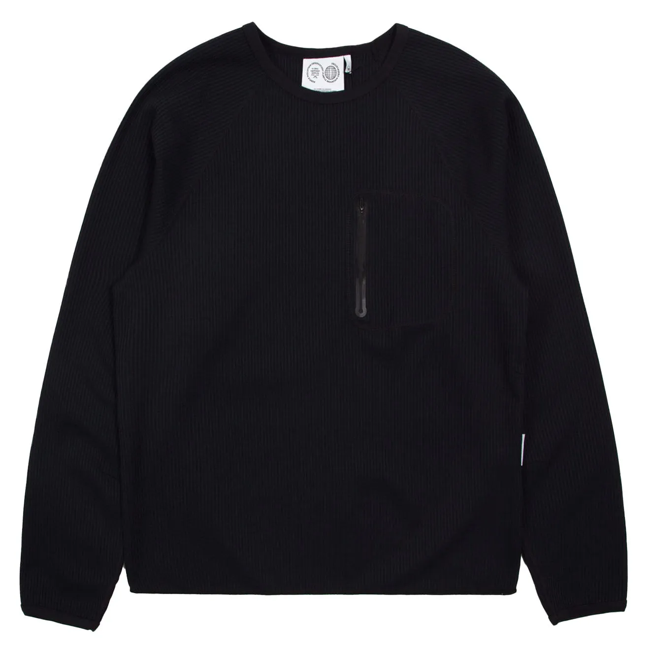 Purple Mountain Observatory Waffle L/S Tee Black