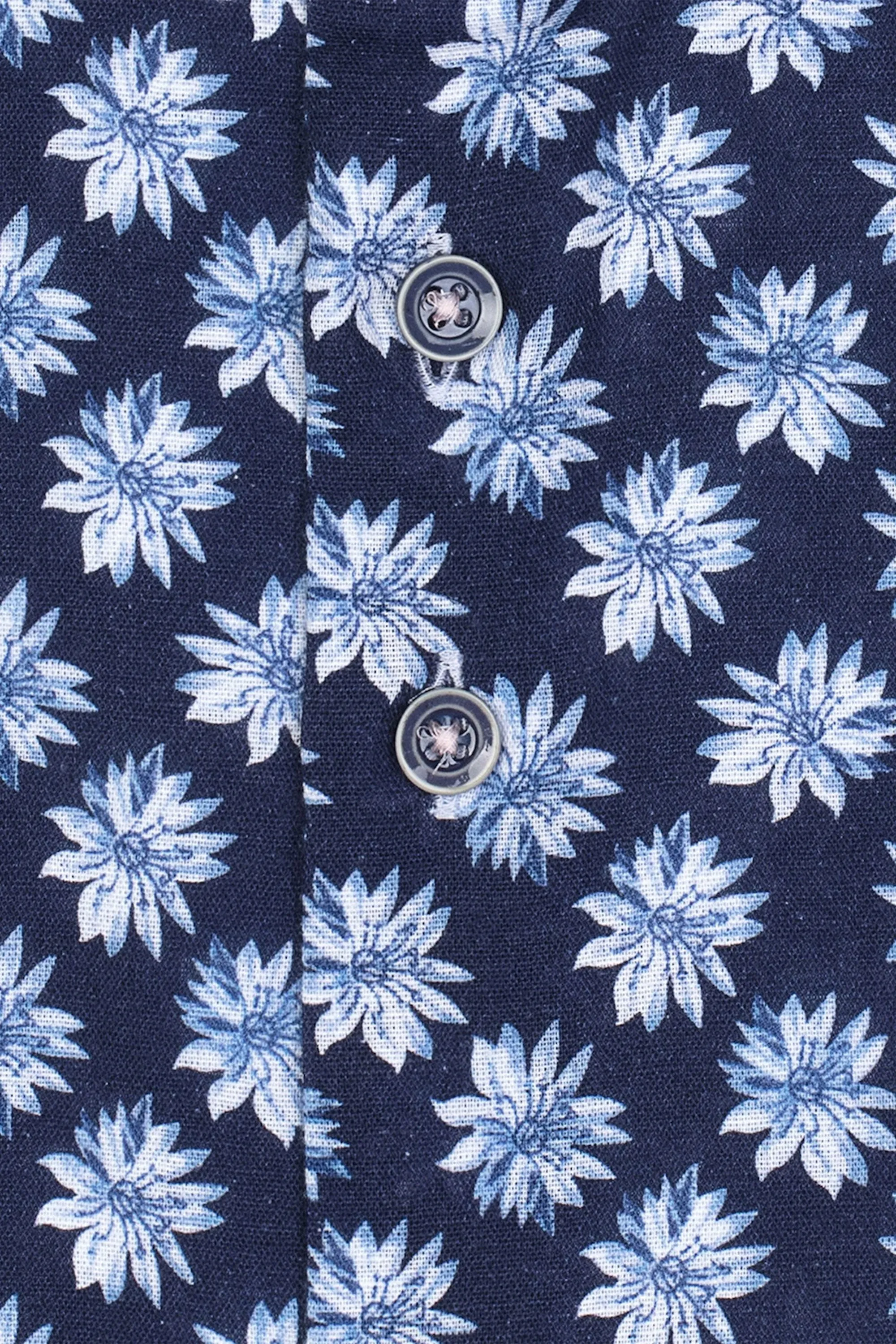 R2 Floral Linen Shirt Blue