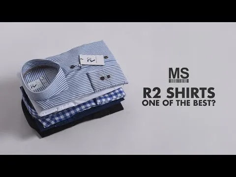 R2 Navy With Orange Trimmed Shirt Navy