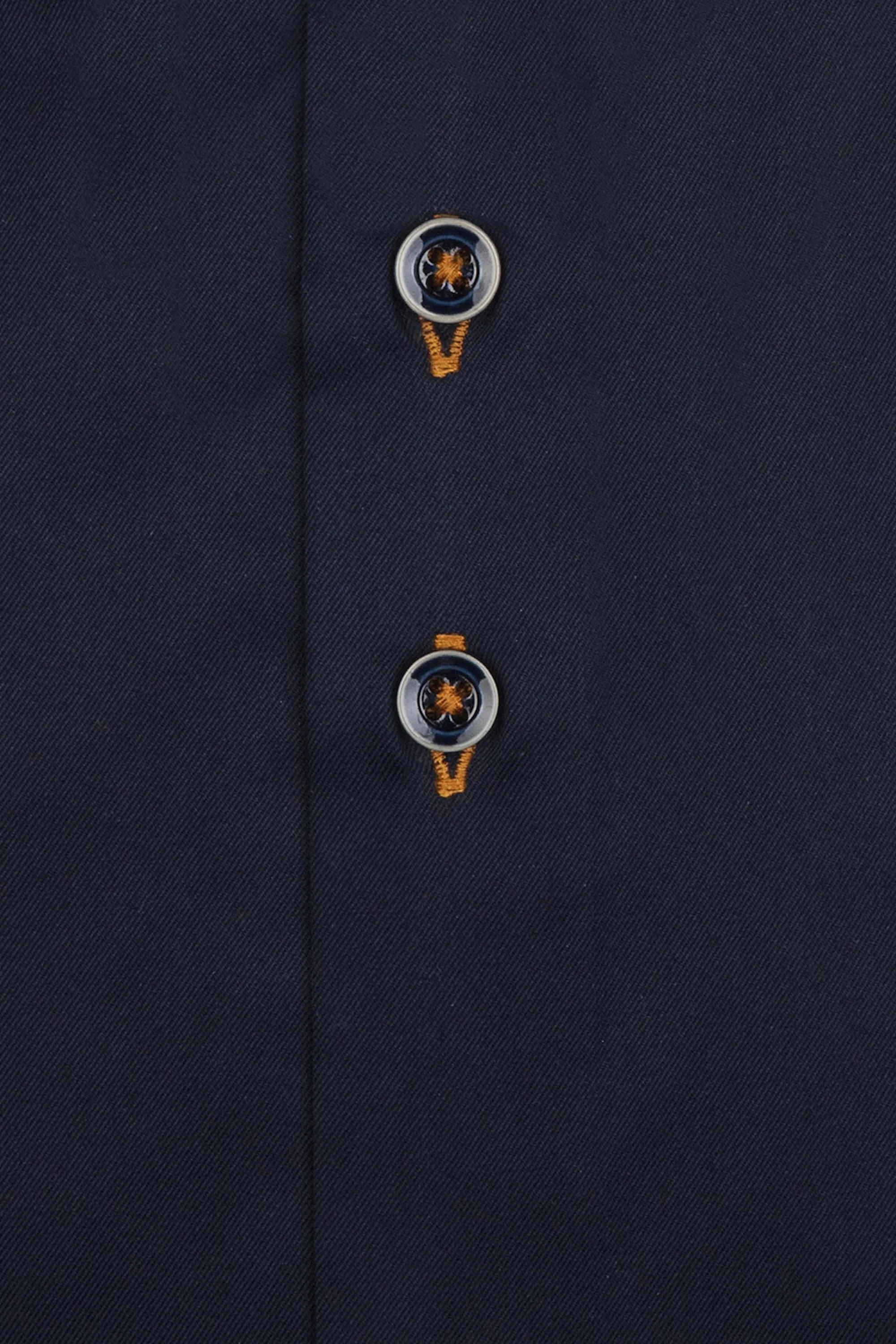 R2 Navy With Orange Trimmed Shirt Navy