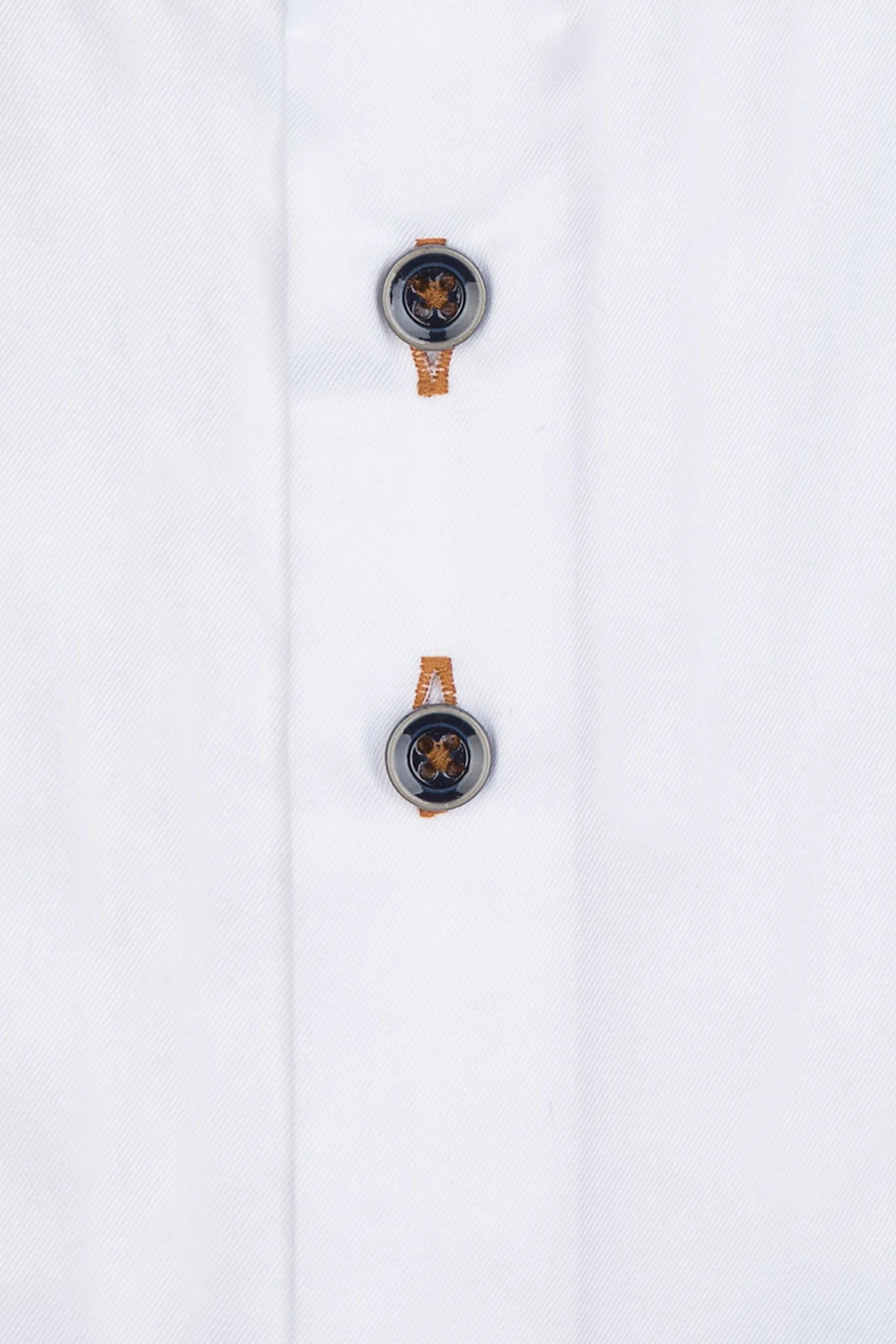 R2 White Shirt With Navy And Orange Trim White