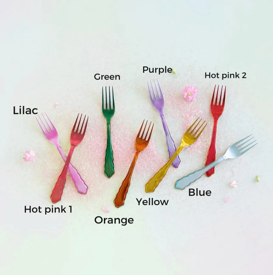 RAINBOW METALLIC FORKS