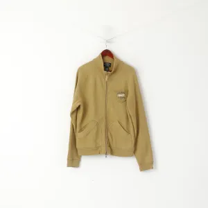 Ralph Lauren Polo Jeans Co Men L Sweatshirt Brown Cotton Full Zip Classic Top