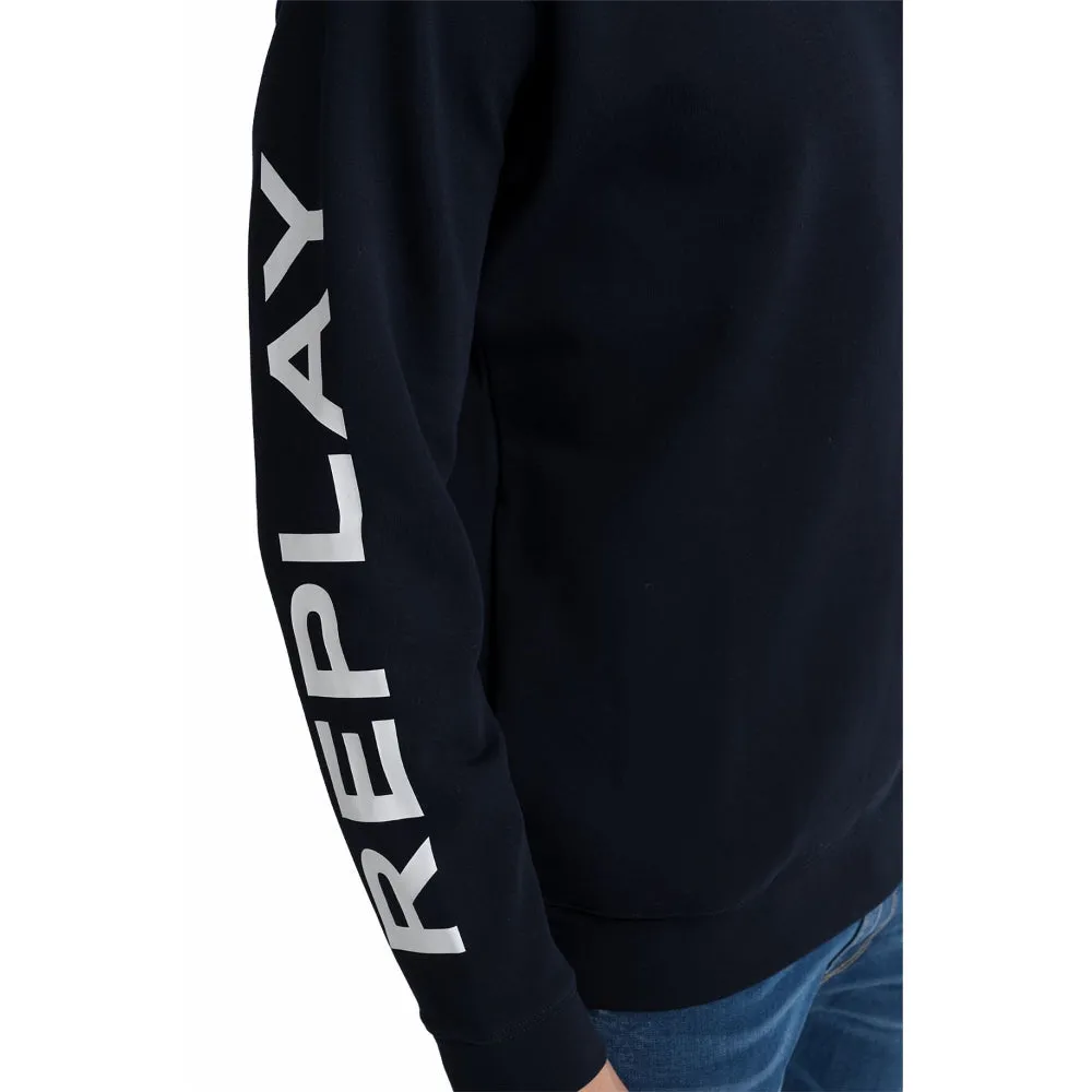 Replay Men's Technical Fleece Sweatshirt Blue