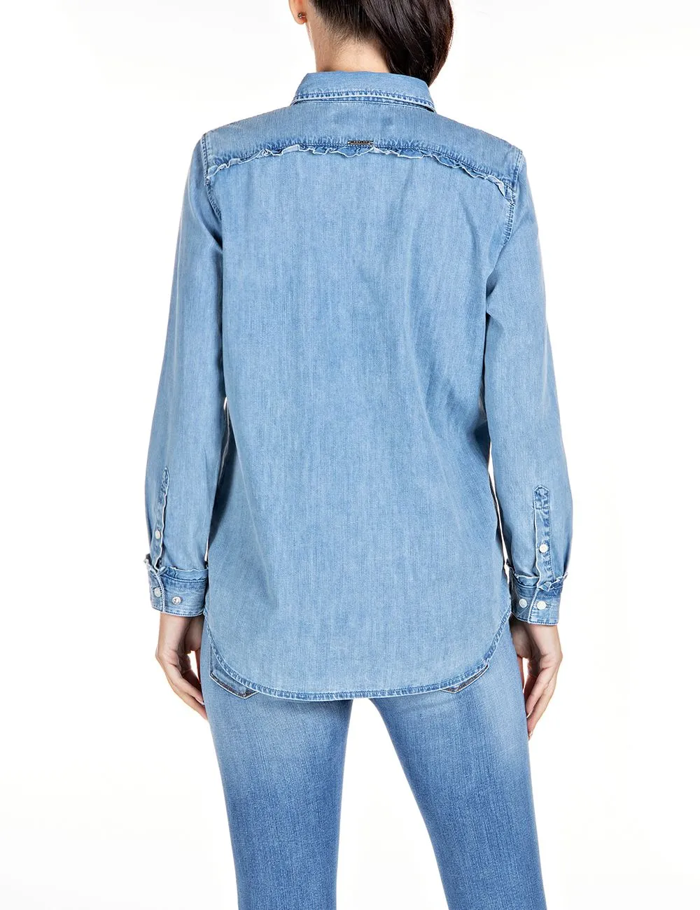 Replay Women's Cotton Silk Denim Shirt
