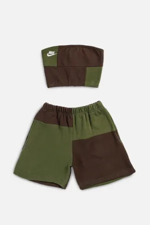 Rework Nike Patchwork Sweatshorts Set - XS Frankie