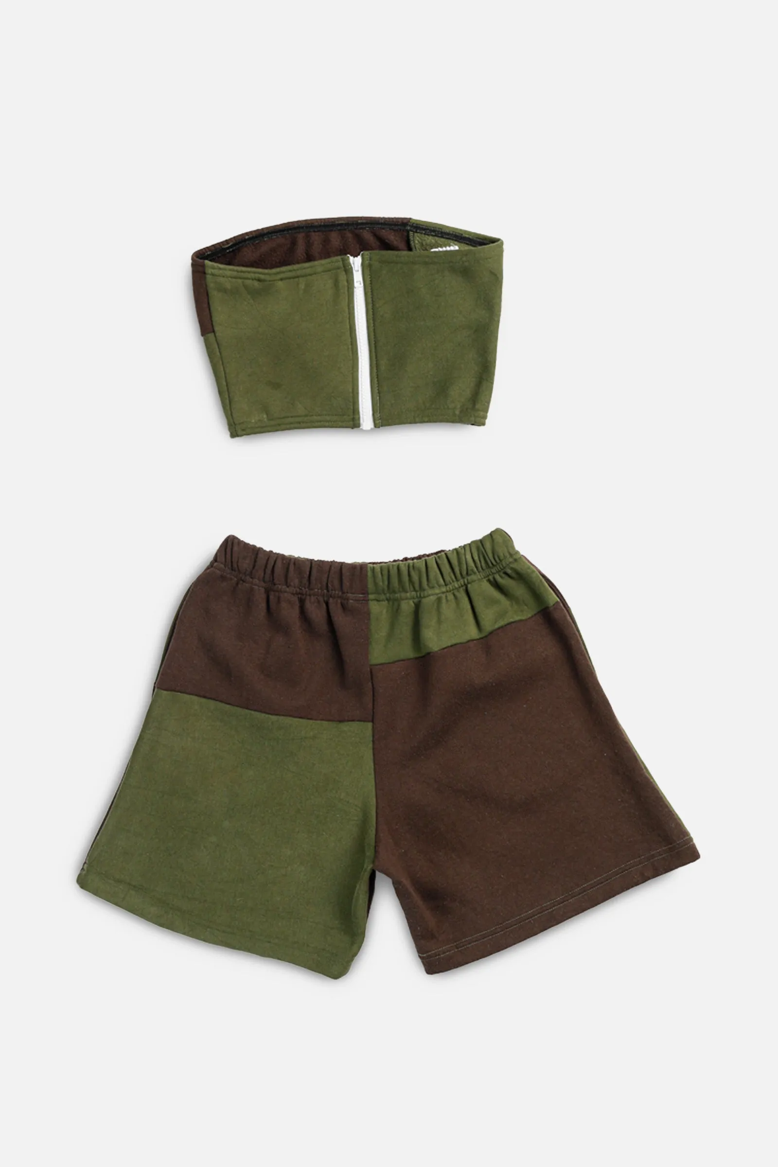 Rework Nike Patchwork Sweatshorts Set - XS Frankie