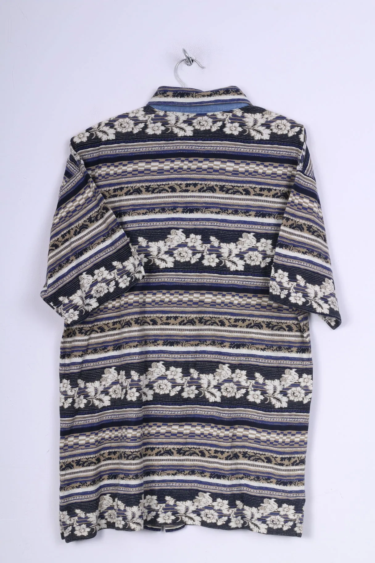 Rian Rucci Mens L Graphic Casual Shirt Short Sleeve Cotton Vintage