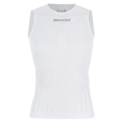 Santini Mesh Mens Cycling Baselayer (White)