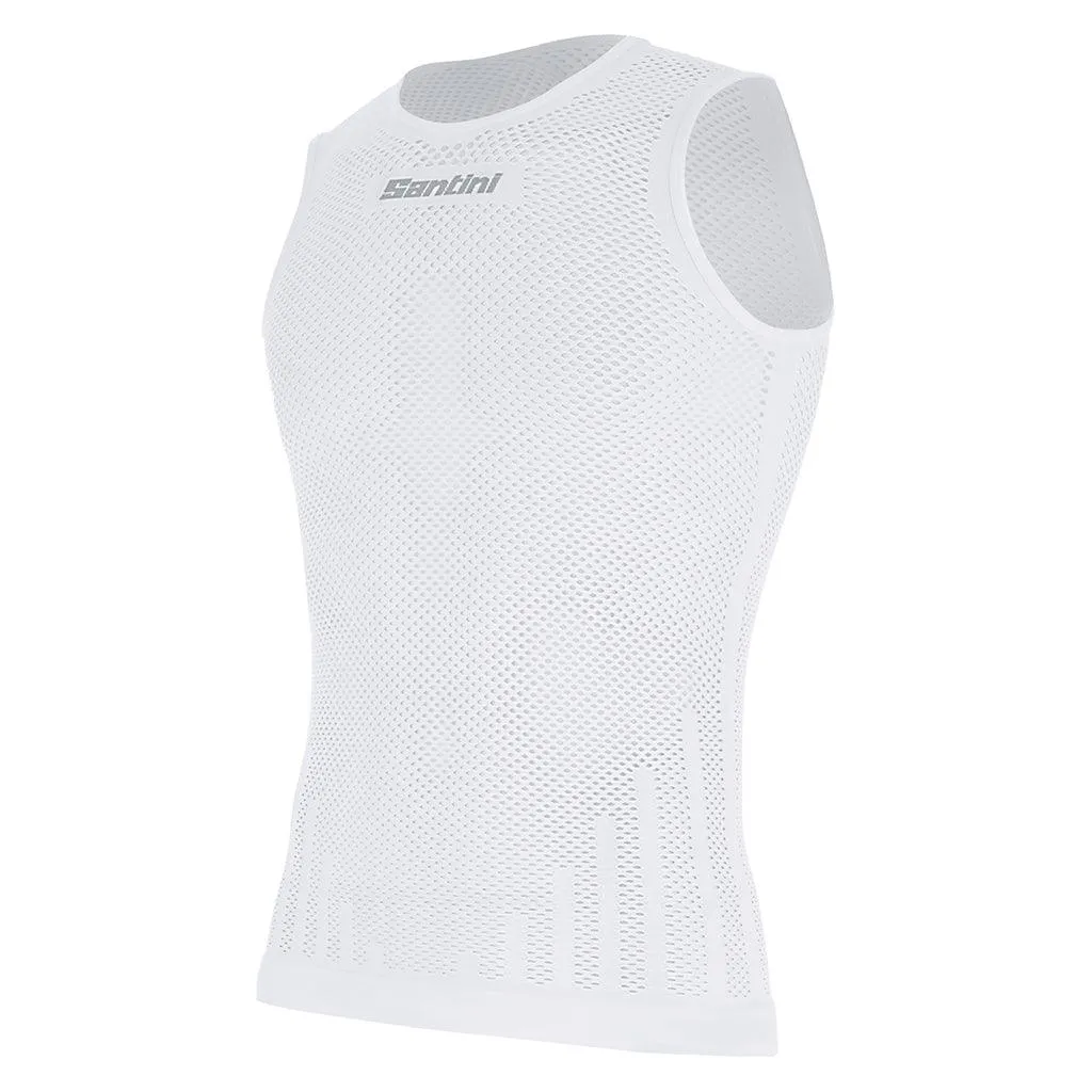 Santini Mesh Mens Cycling Baselayer (White)