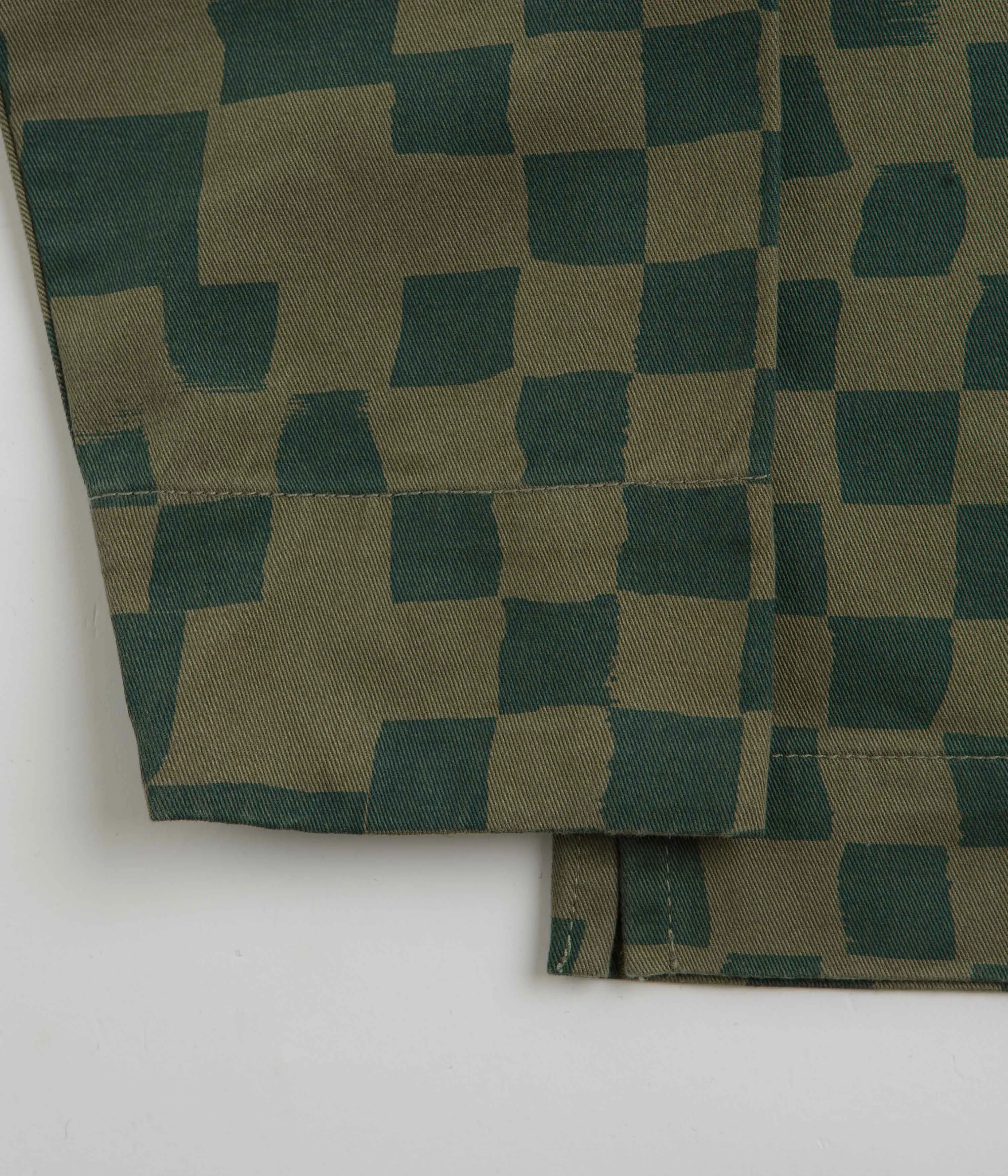 Service Works Drill Printed FOH Jacket - Olive Checker