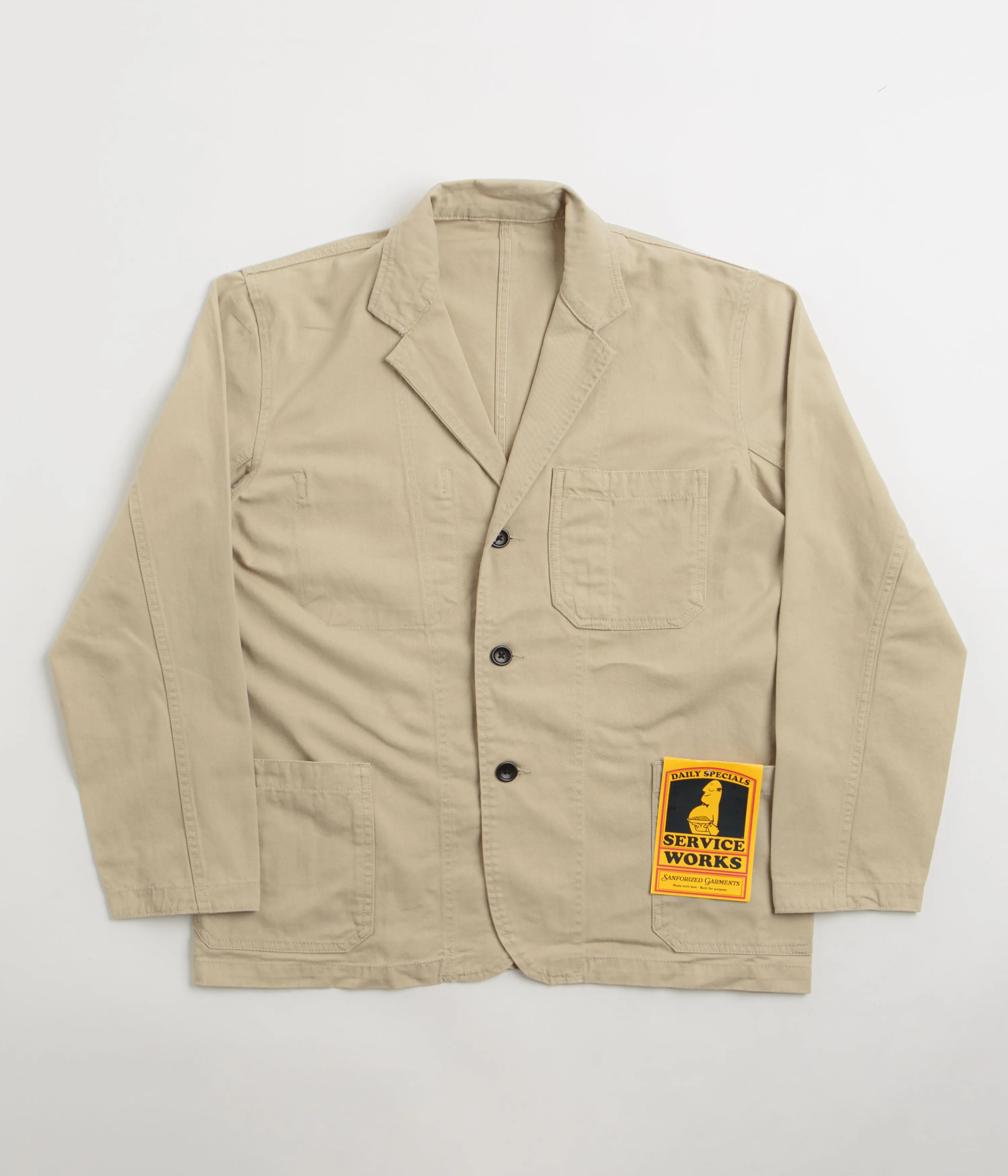 Service Works Drill Server Suit Jacket - Khaki