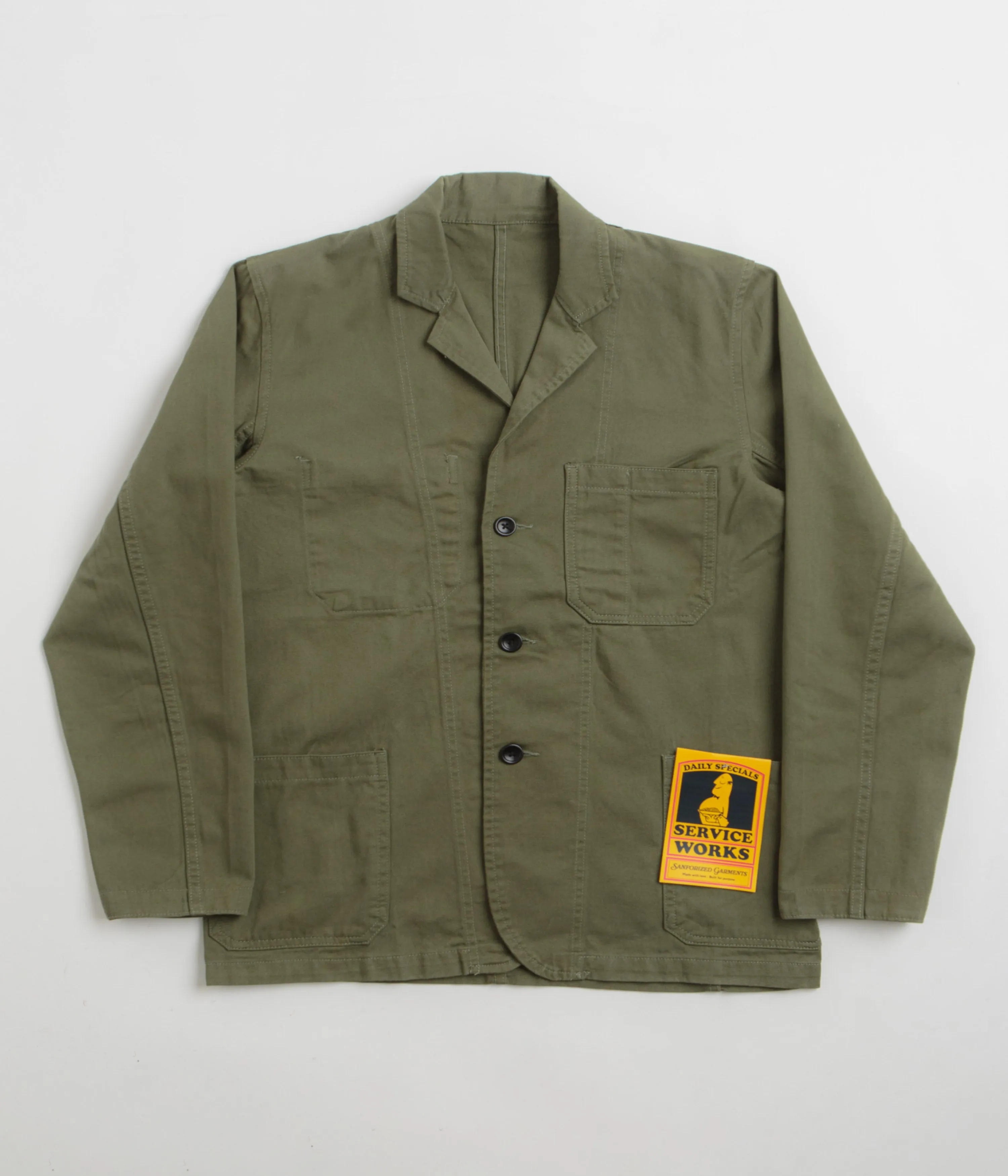 Service Works Drill Server Suit Jacket - Olive