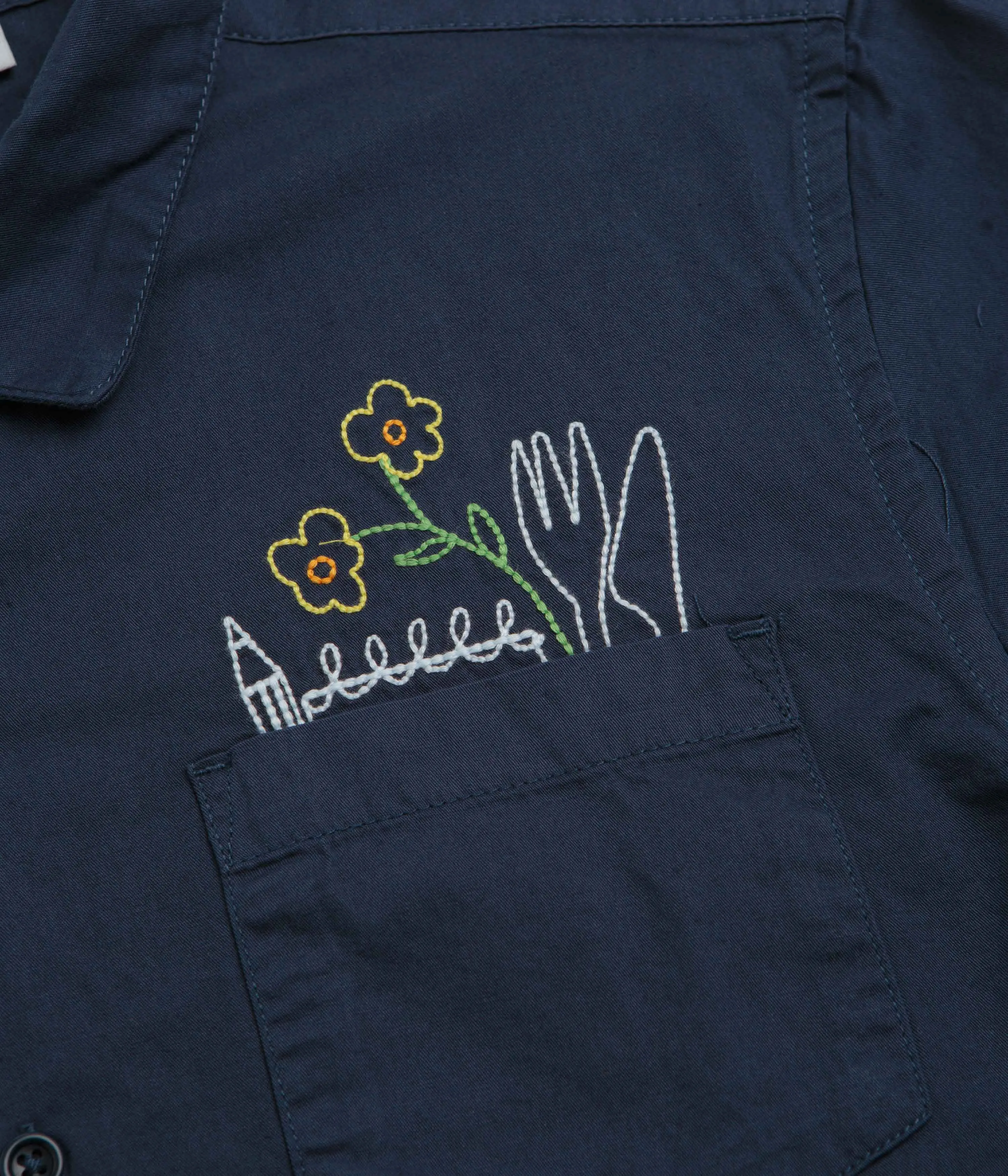 Service Works Light Twill Necessities Short Sleeve Shirt - Navy