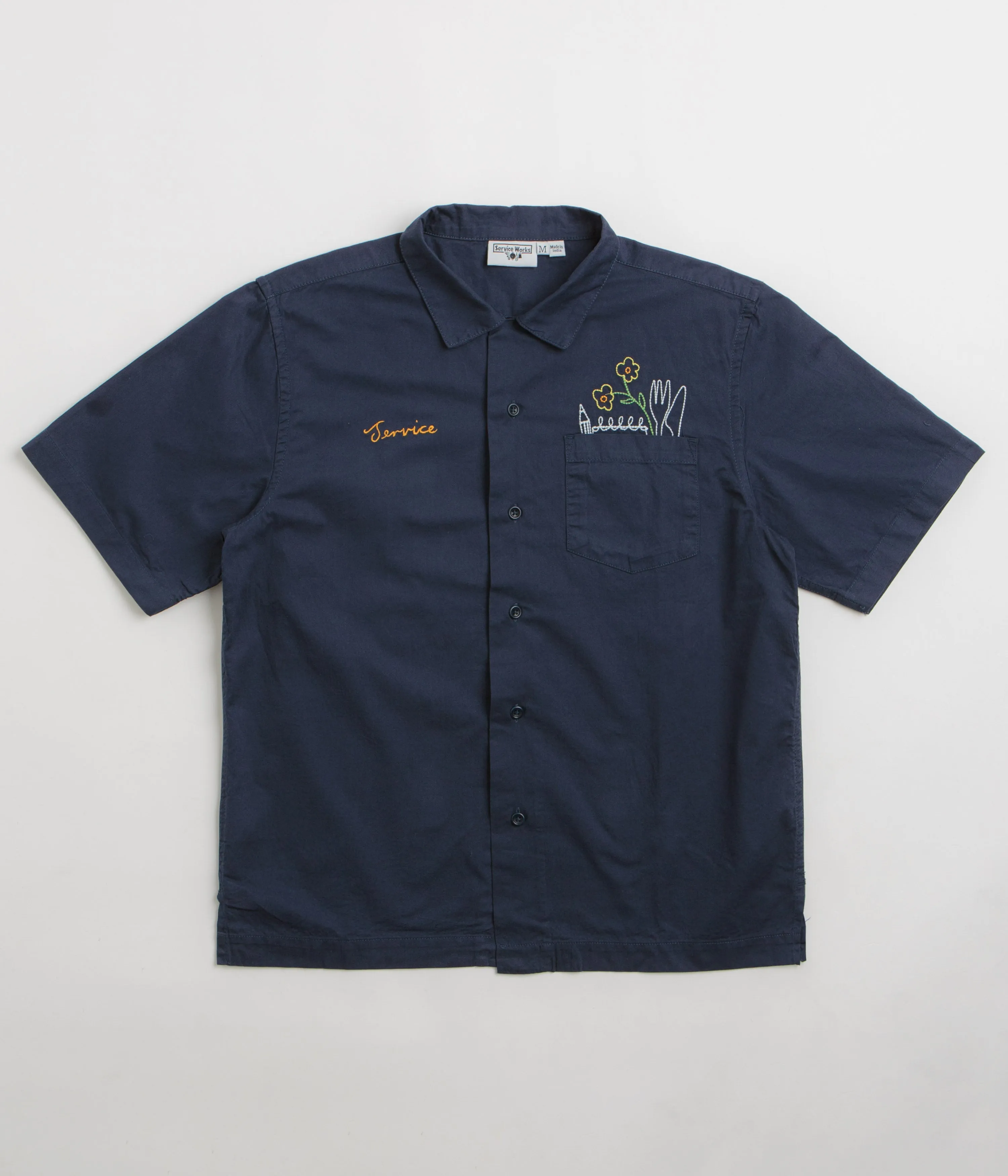 Service Works Light Twill Necessities Short Sleeve Shirt - Navy