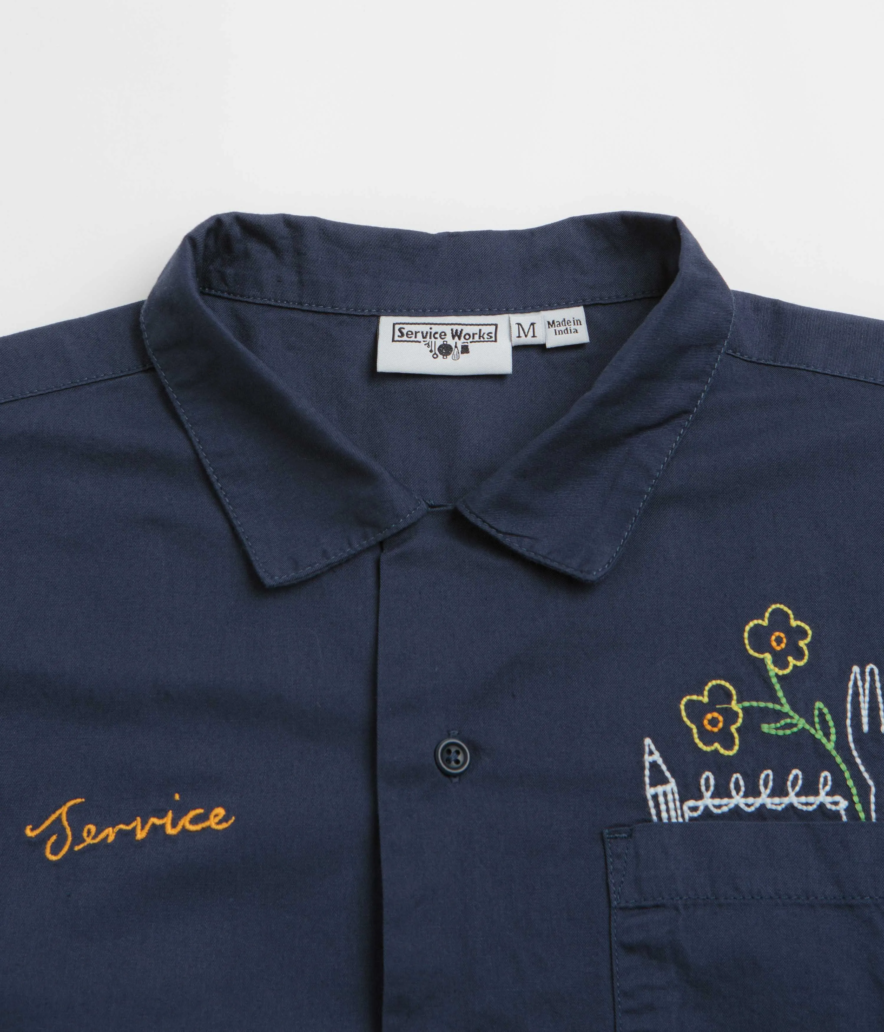 Service Works Light Twill Necessities Short Sleeve Shirt - Navy