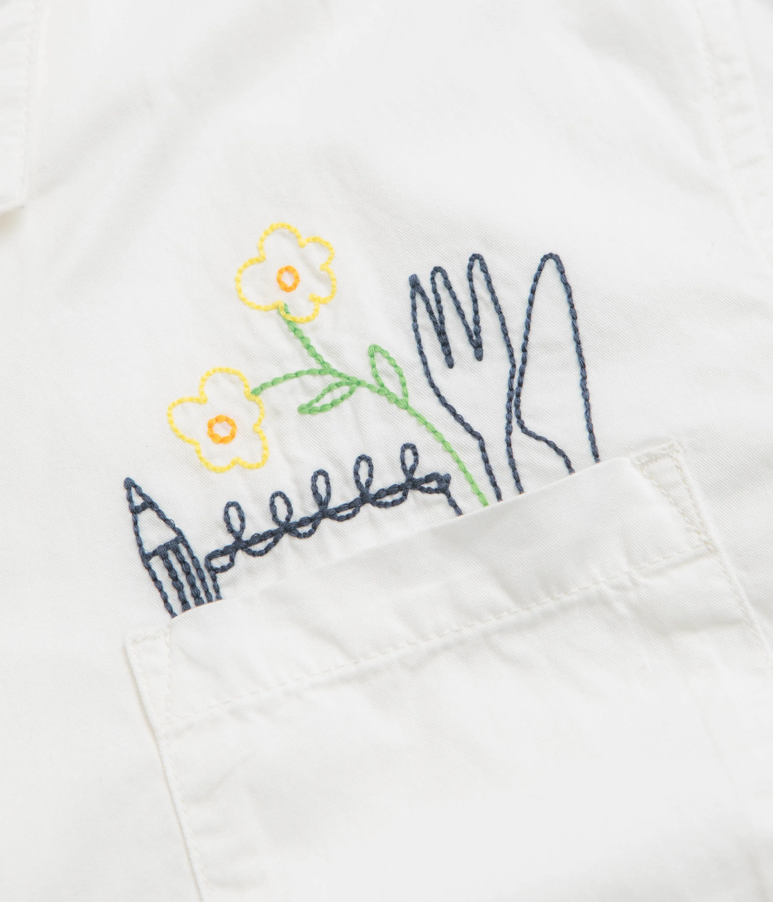 Service Works Light Twill Necessities Short Sleeve Shirt - Off White