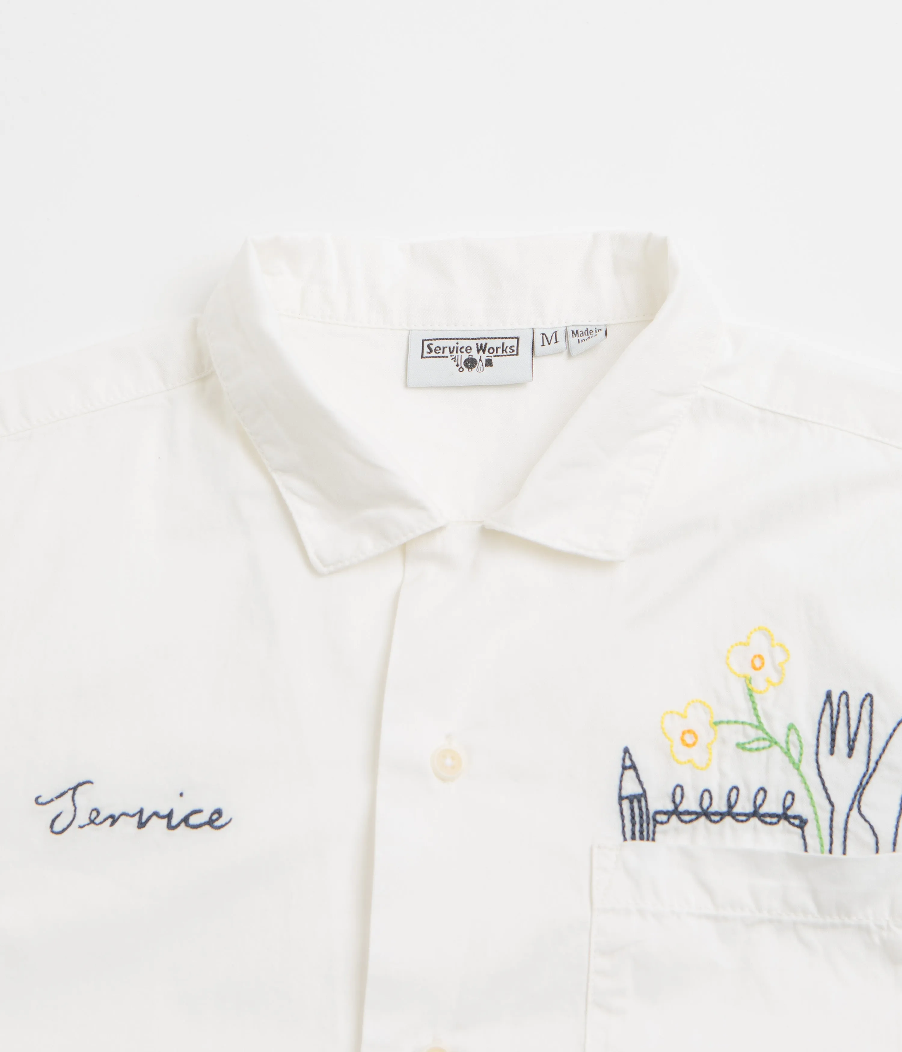 Service Works Light Twill Necessities Short Sleeve Shirt - Off White