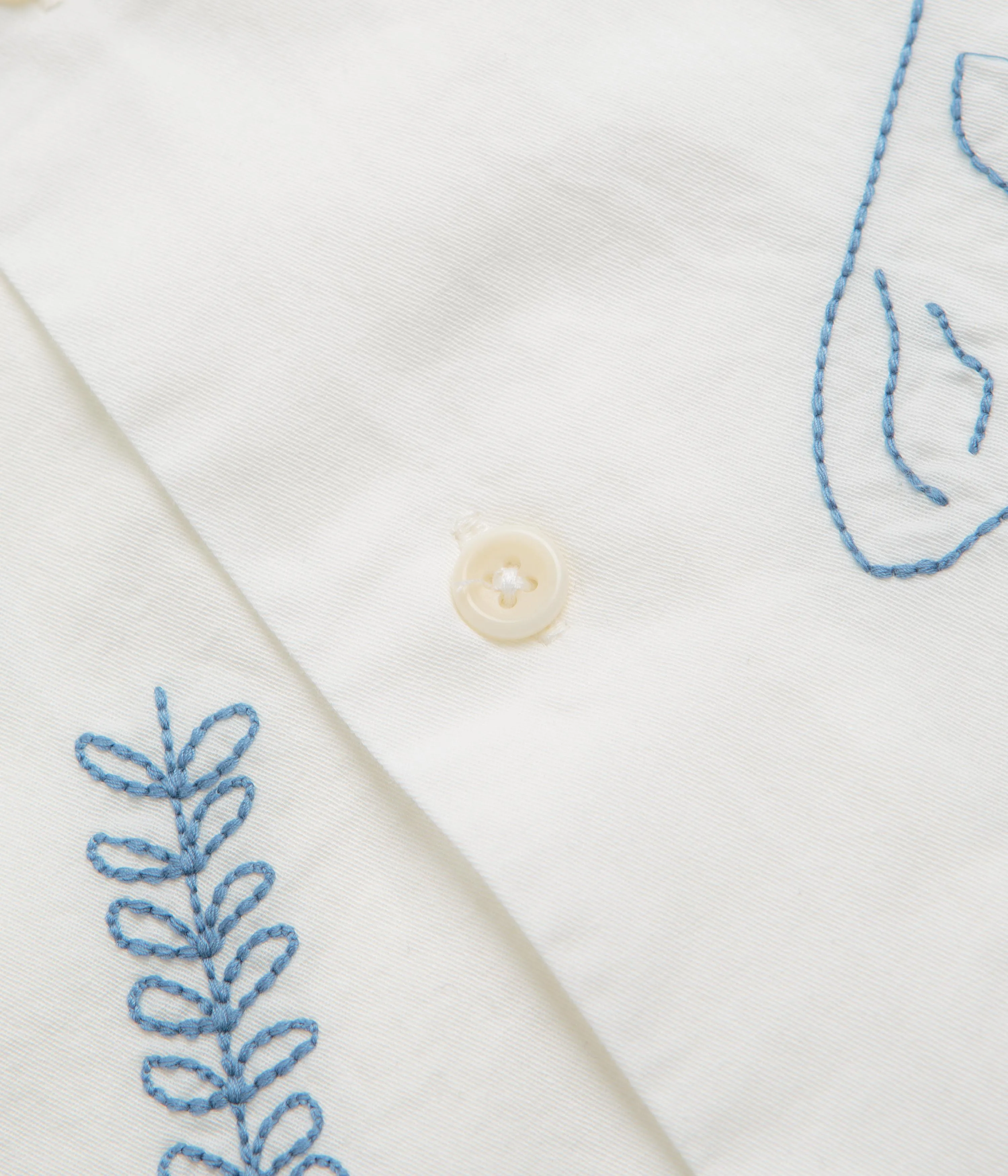 Service Works Light Twill Picnic Short Sleeve Shirt - Off White
