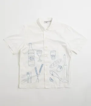Service Works Light Twill Picnic Short Sleeve Shirt - Off White