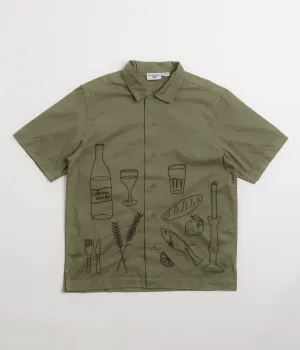 Service Works Light Twill Picnic Short Sleeve Shirt - Olive