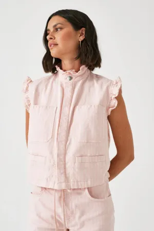 Seventy   Mochi Pablo Pink Dawn Stripe Waistcoat