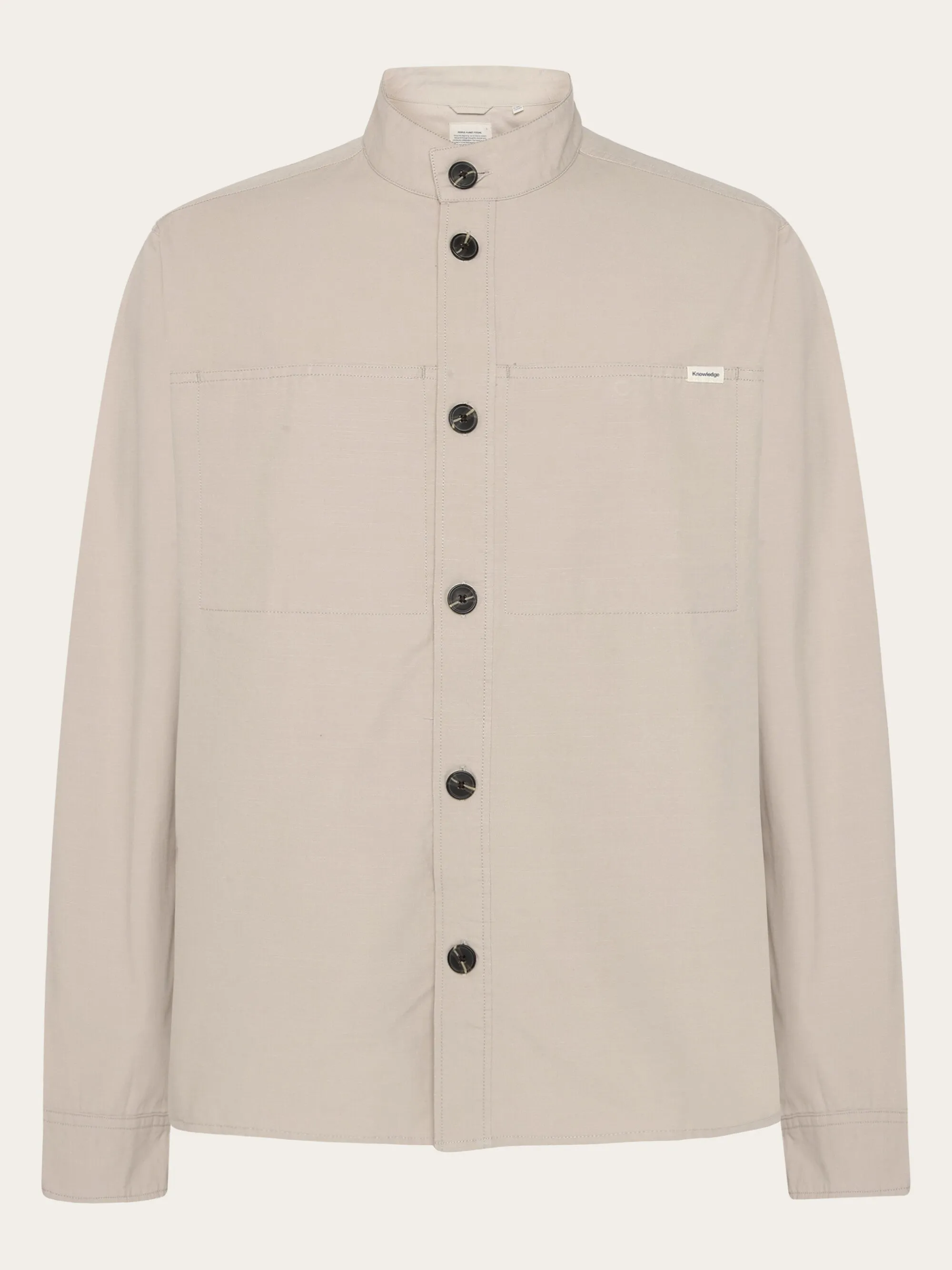 Slub overshirt - GOTS/Vegan - Light feather gray Knowledge Cotton