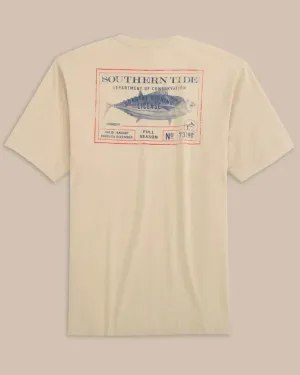 Southern Tide Men's Coastal Fishing License Short Sleeve T-Shirt - Irish Cream