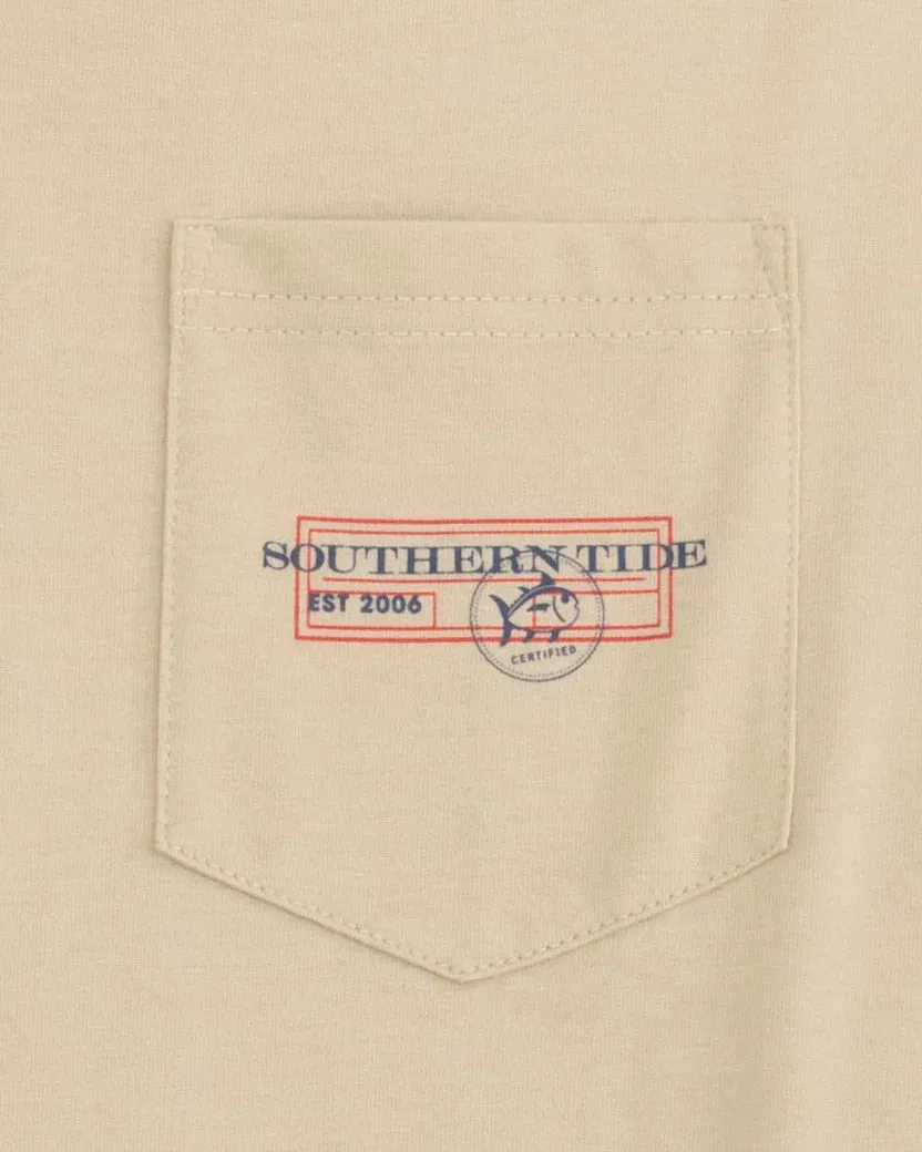 Southern Tide Men's Coastal Fishing License Short Sleeve T-Shirt - Irish Cream
