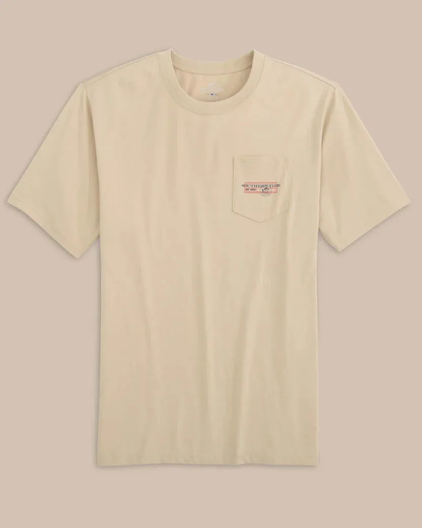 Southern Tide Men's Coastal Fishing License Short Sleeve T-Shirt - Irish Cream