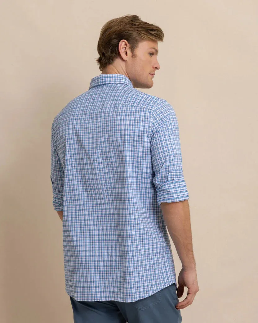 Southern Tide Men's Portsmouth Plaid Intercoastal Long Sleeve Sport Shirt - Classic White