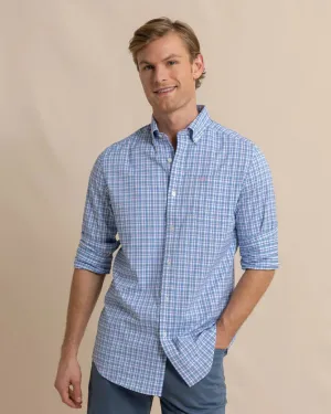 Southern Tide Men's Portsmouth Plaid Intercoastal Long Sleeve Sport Shirt - Classic White