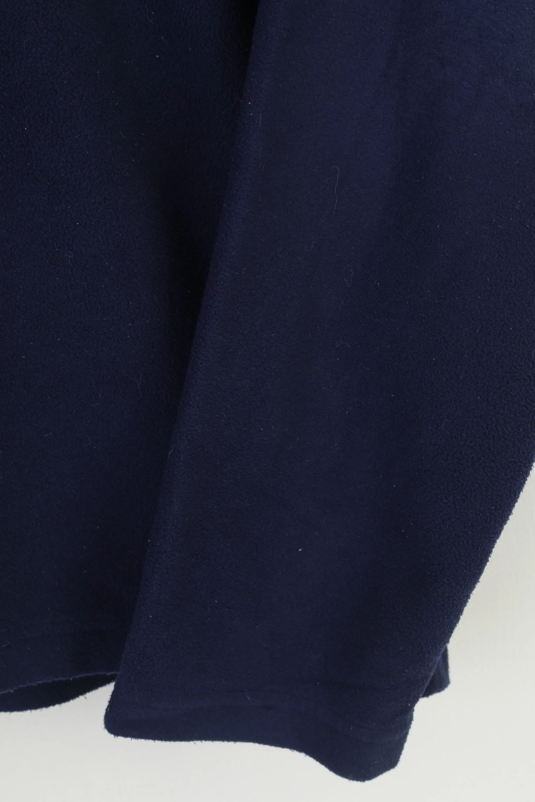 Sprayway Men L Fleece  Sweatshirt Navy Zip Neck  Sportswear Padded Collar Vintage Top