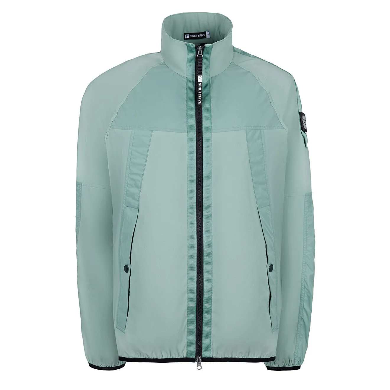 ST95 4 Way Stretch Zip Through Mid Green