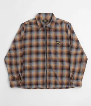 Stan Ray Zip Shirt - Brown / Blue Plaid