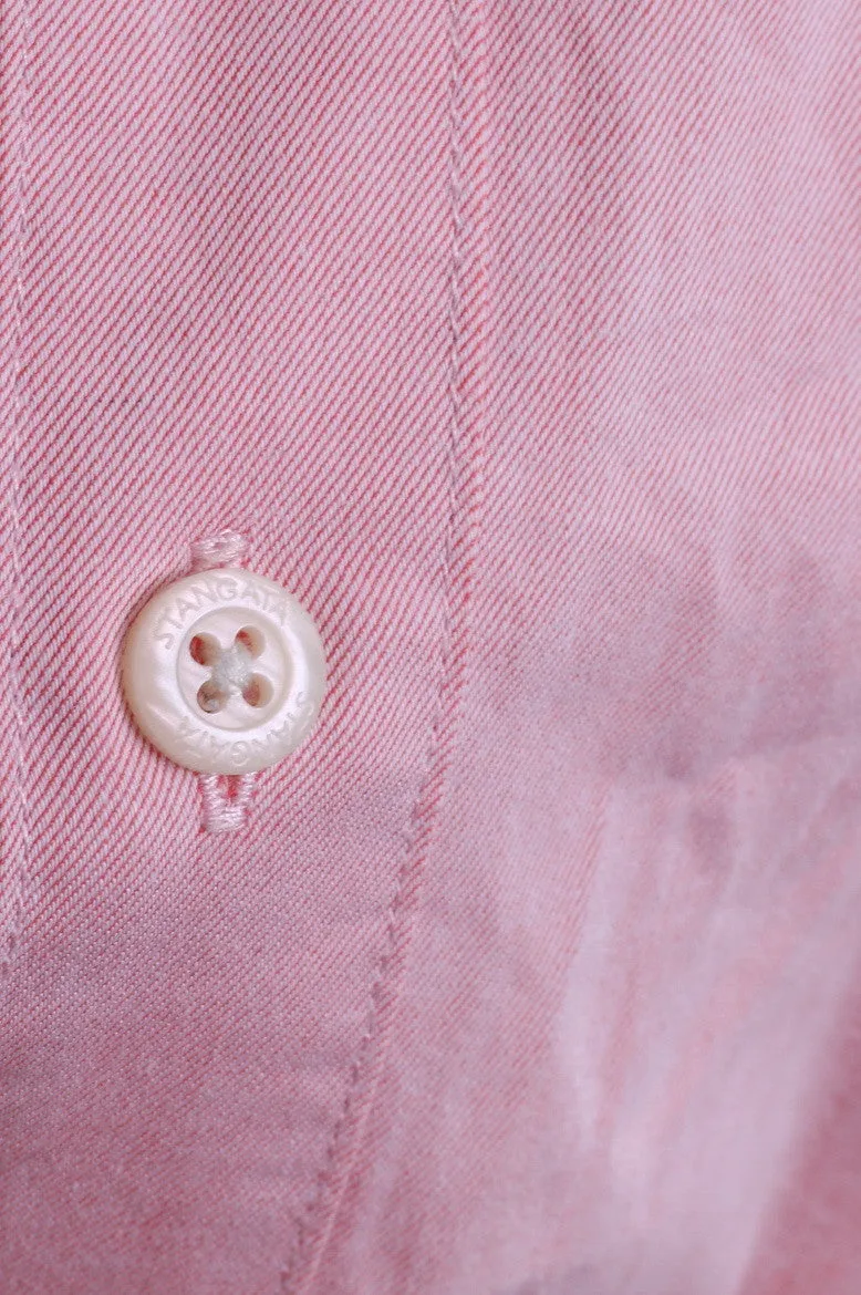 Stangata via Domenico Millelire Mens Casual Shirt S Long Sleeve Pink Cotton Italia