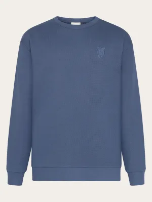 Straight fit sweat with embroidery at chest - Vintage Indigo Knowledge Cotton