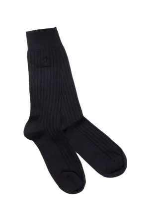 Swole Panda Bamboo Socks Navy