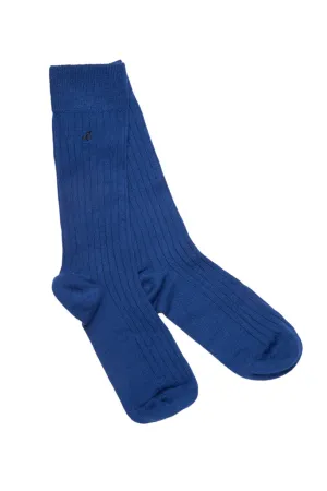 Swole Panda Bamboo Socks Royal Blue