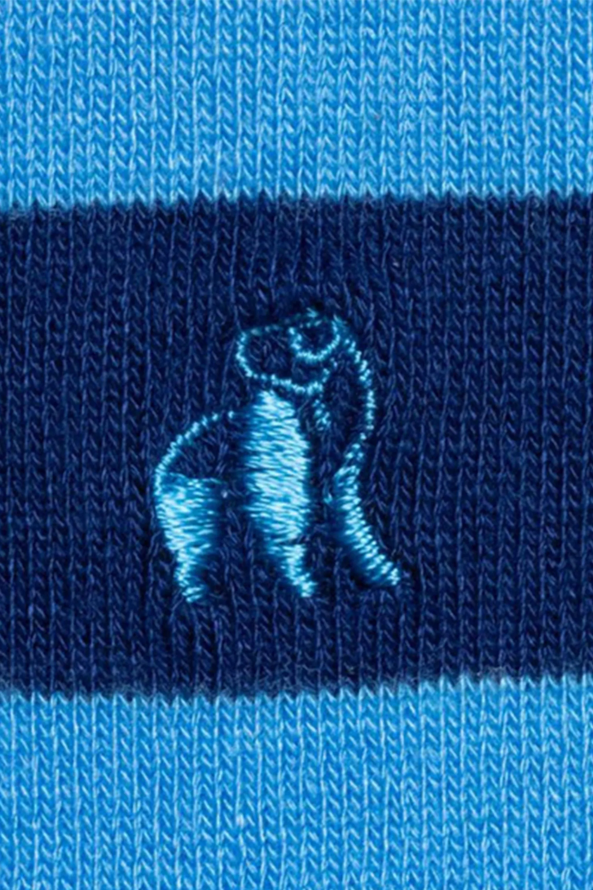 Swole Panda Bamboo Socks Sky Blue Striped