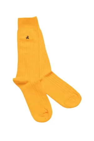 Swole Panda Bamboo Socks Yellow
