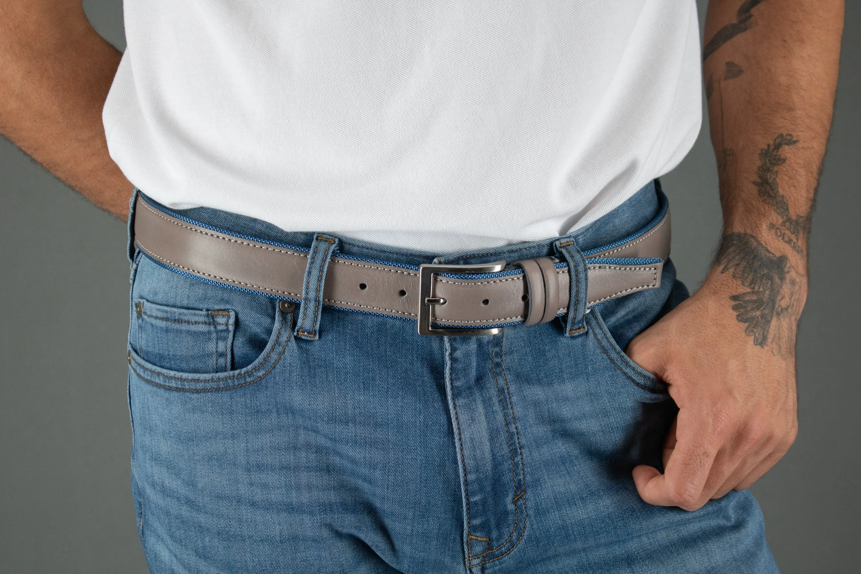 The Back Nine 35mm Full Grain Leather with Nylon Lining Casual Golf Belt