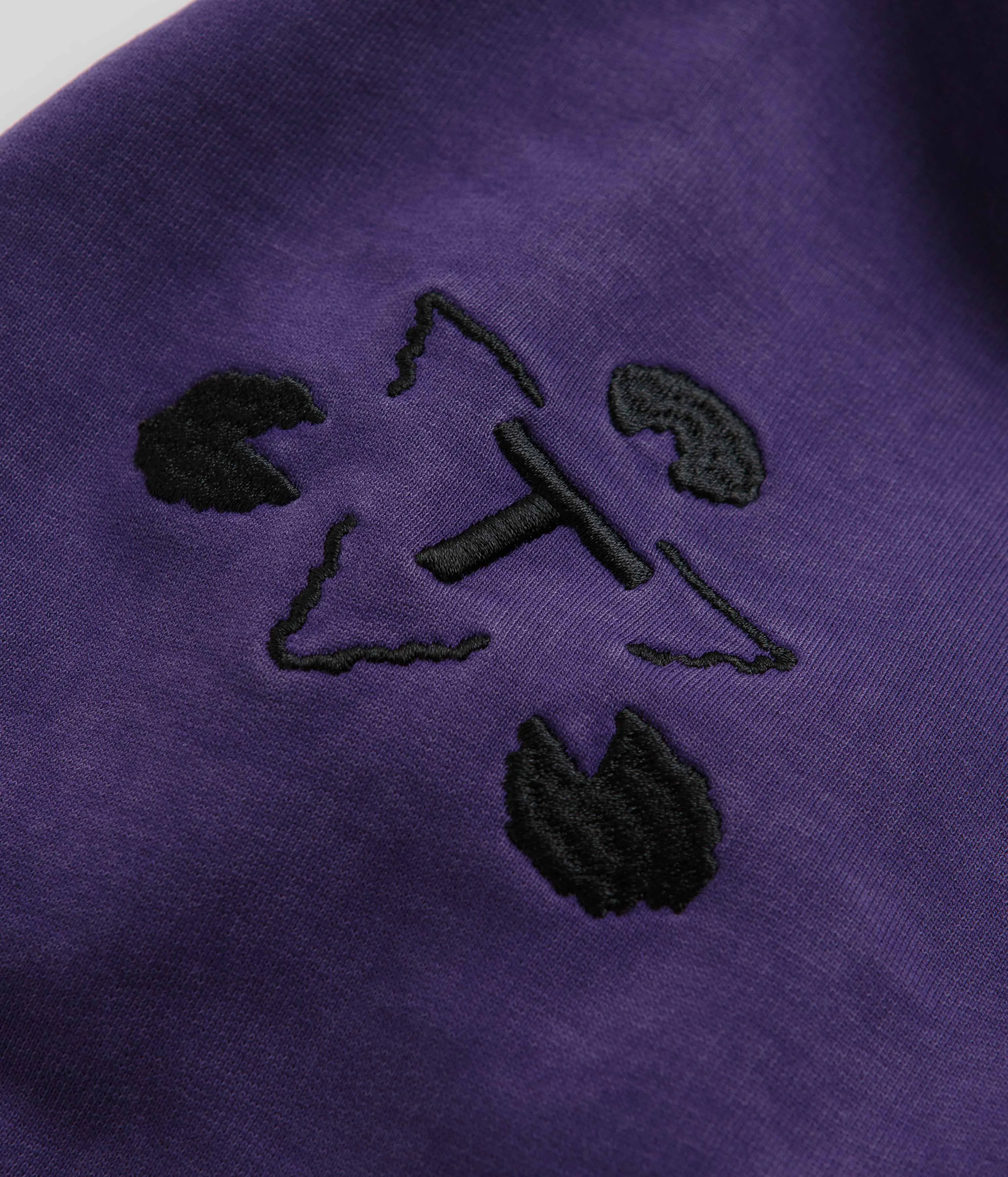 The Trilogy Tapes Pulse Tape Funnel Neck Sweatshirt - Purple