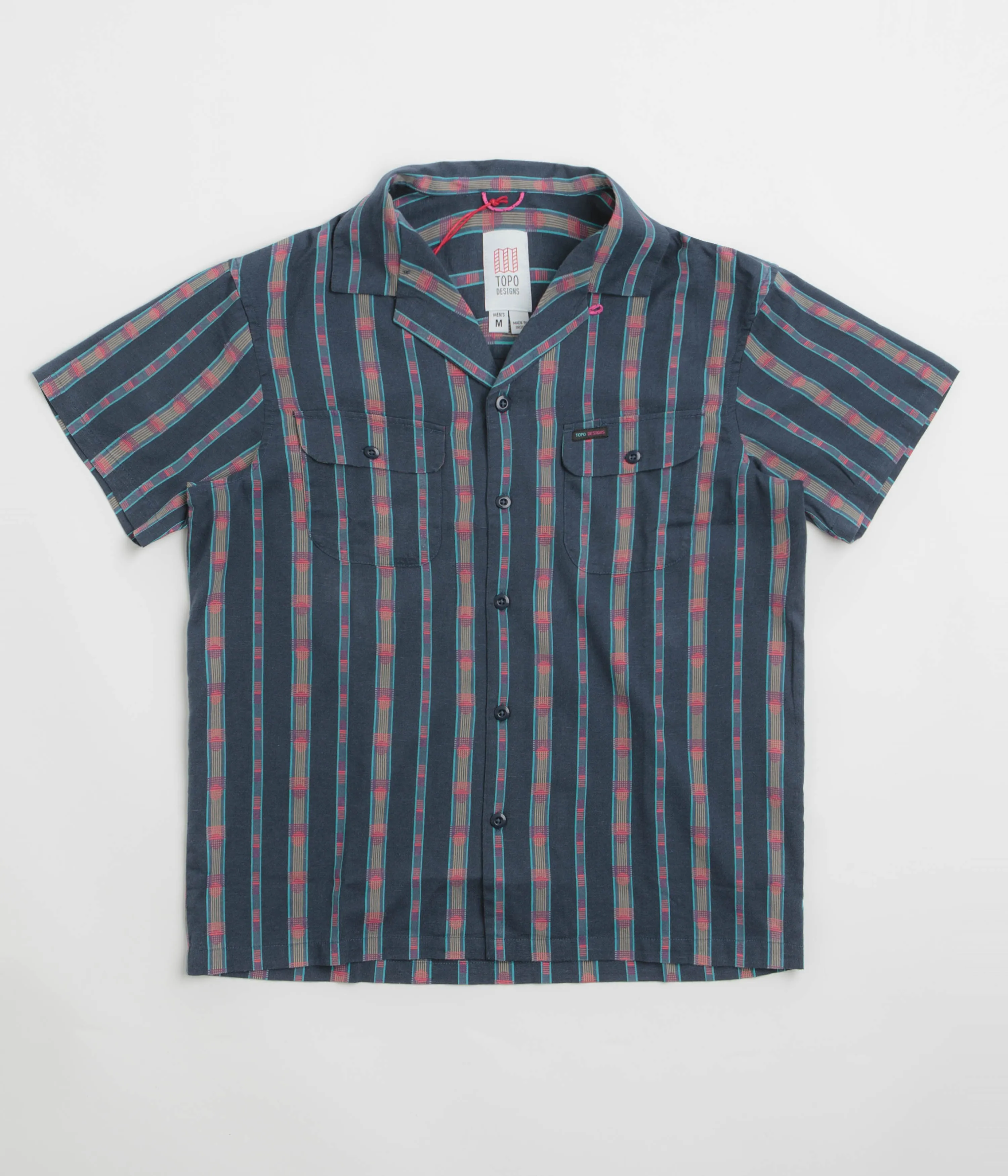 Topo Designs Daytripper Short Sleeve Shirt - Sunset Stripe Midnight