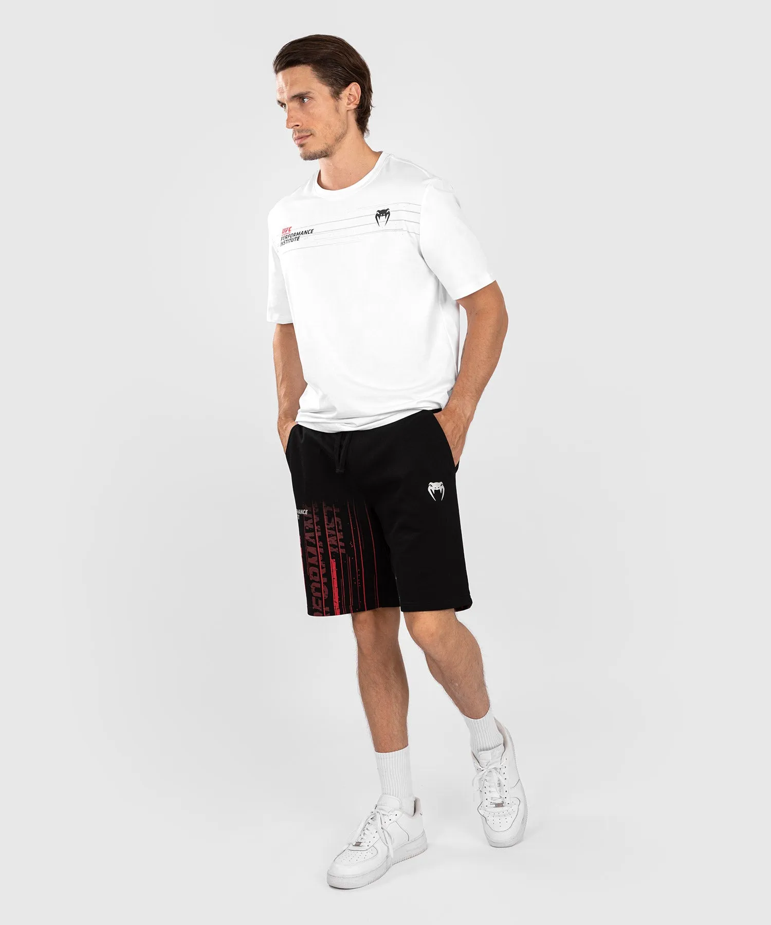 UFC Venum Performance Institute 2.0 Men’s Cotton Short - Black/Red