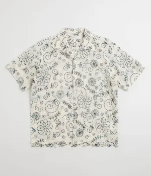 Universal Works Camp Shirt - Ecru Charcoal